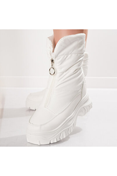 Botinelli Women's White Fur Boots from Rusana, 37