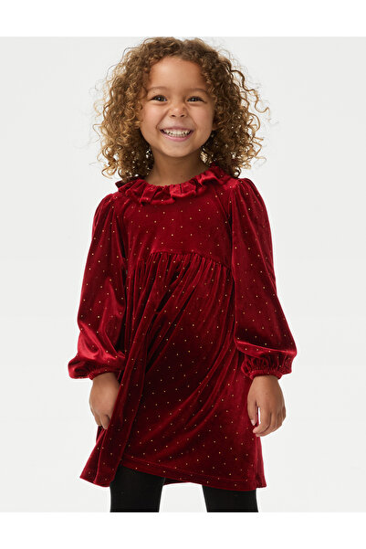 Marks & Spencer Işıltılı Kadife Elbise