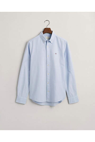 Gant Men's Blue Slim Fit Classic Collar Oxford Shirt