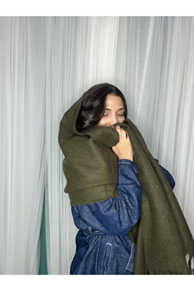 laviyonsa Pasta-Style Fringed Thick Winter Wool Scarf & Shawl