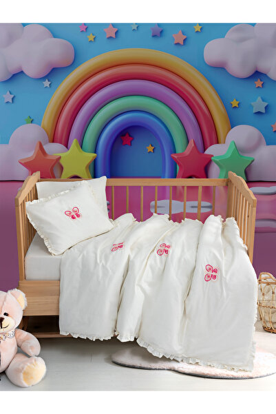 SHome طقم غطاء لحاف للأطفال مصنوع من القطن بنسبة 100% مطرز يدويًا - رانفورس، ...