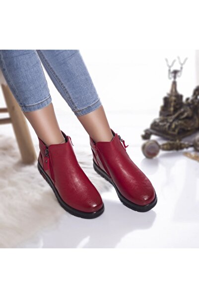 Botinelli Shura ankle boots, red fur-lined -leather, 38