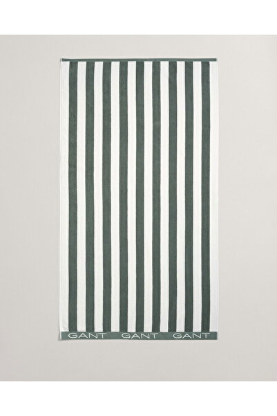Gant Unisex Green Striped Towel