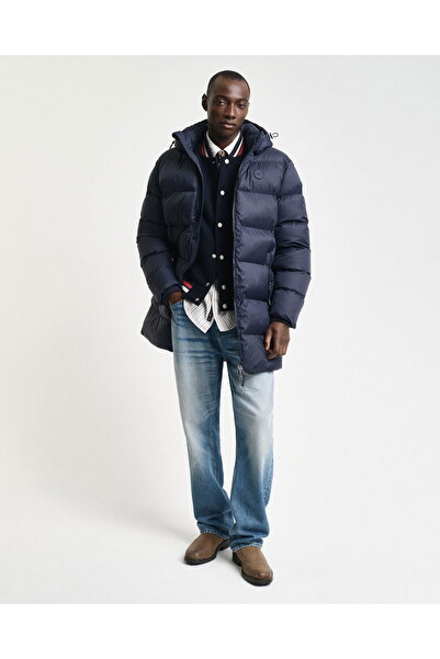 Gant Men's Navy Blue Hooded Coat