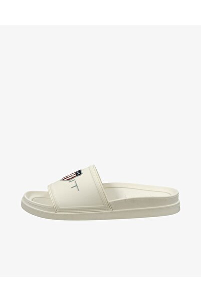 Gant Men's White Logo Slippers