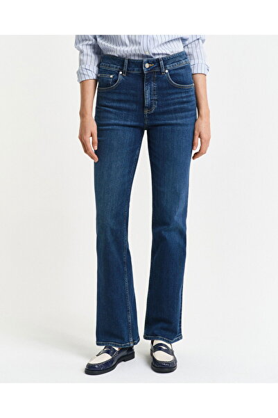 Gant Women's Navy Blue Slim Fit Flare Jeans