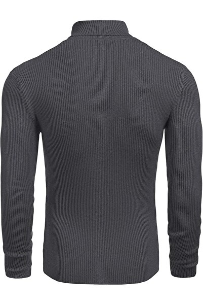 VASK Pulover tricotat pentru bărbați Smoked Throat slim fit – basic modele flexibile de iarnă