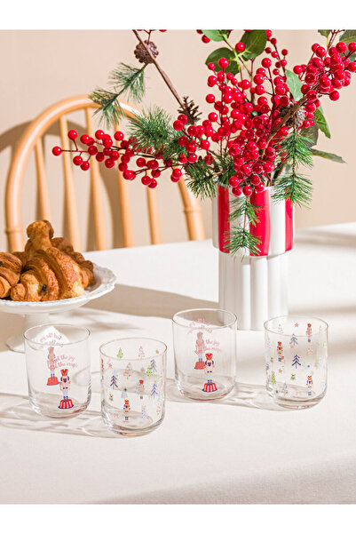 LC Waikiki Sparkling Choices from Shining Store |   New Year Printed Glass Cup Set of 2, 350 ml