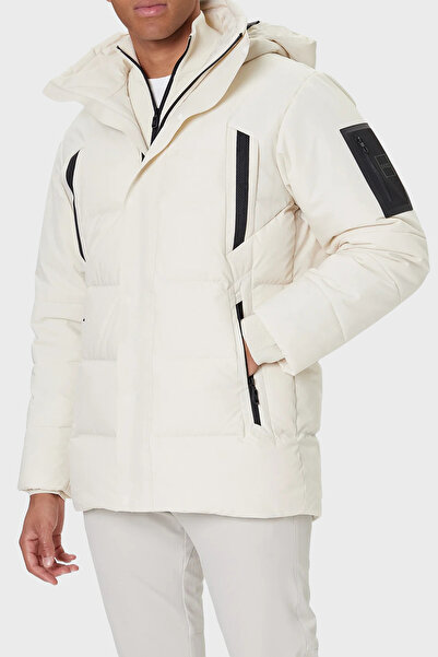 BOSS Kapitoneli Regular Fit Çıkarılabilir Kapüşonlu Su İtici Parka Mont Erkek...