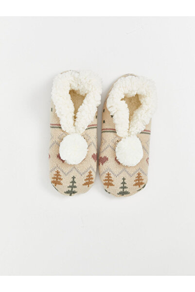 LC Waikiki Yılbaşı Temalı Kadın Ev Çorabı (W5)