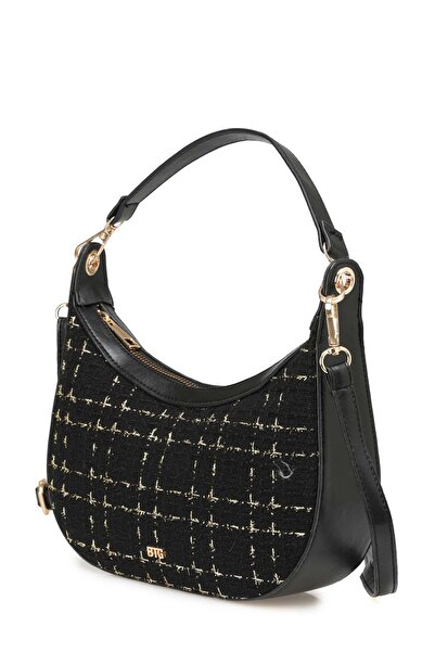 Butigo Μαύρη γυναικεία τσάντα ώμου TVT NEWYEAR OMZ 5PR