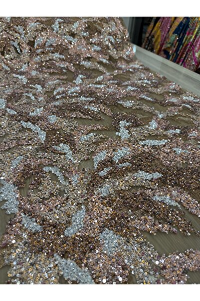 OsmanKumaşDantel Boncuk taş payet işlemeli dantel (100x150cm)