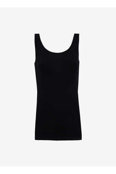 Cotonella Yuvarlak Yaka Siyah Kadın Atlet GD009