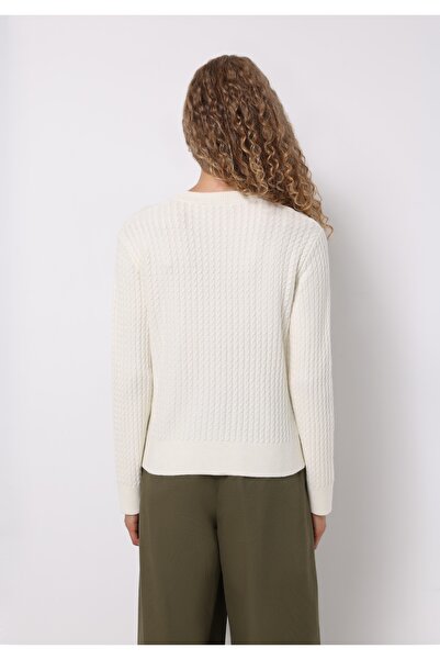 Colin's Регулярний крій, круглий виріз, прямий крій, жіночий білий светр