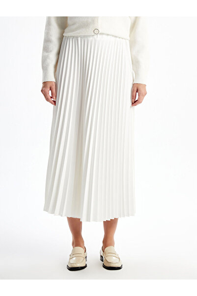 LC Waikiki LCW Women's Skirt - zippereD Waist, Straight PleateD