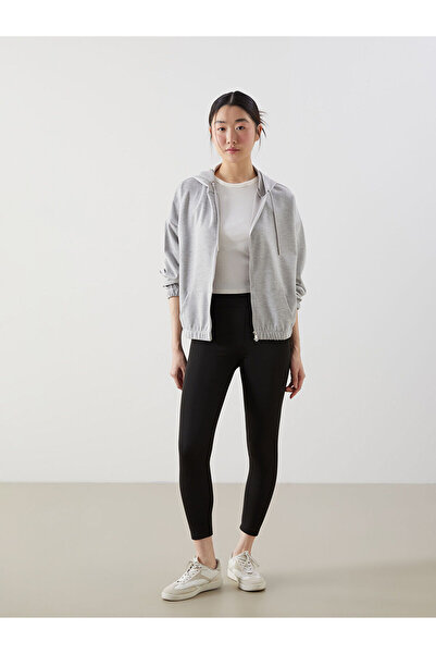 LC Waikiki طماق المرأة السوداء مع الخصر المرن