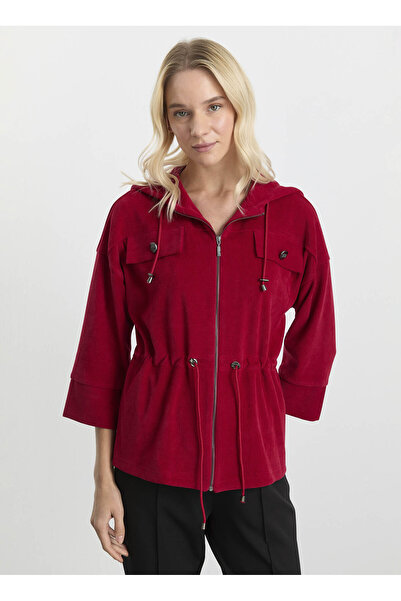 Selen Standart Kırmızı Kadın Ceket 25KSL1536