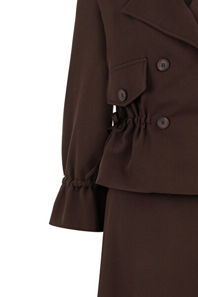 praye Σετ καφέ κοστούμι με κορδόνια