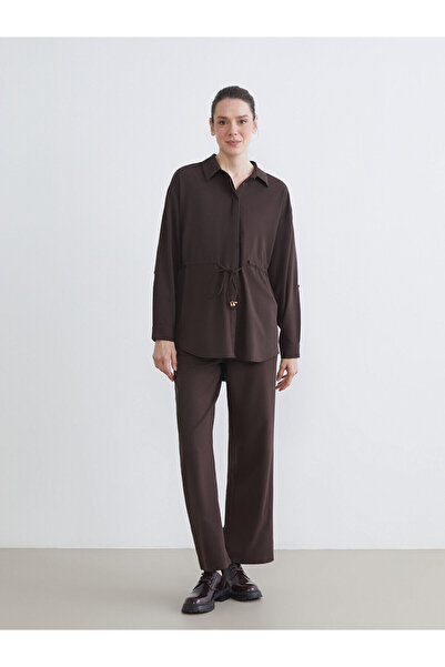 LC Waikiki Seray New Season Elastic Waist Wide Leg Women's Trousers