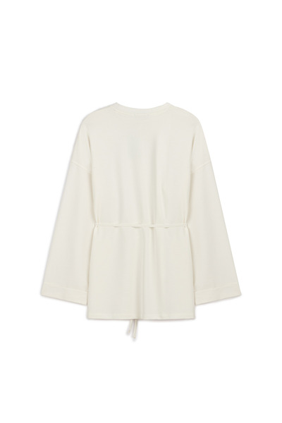 praye Πλαϊνό άνοιγμα Sweat Ecru