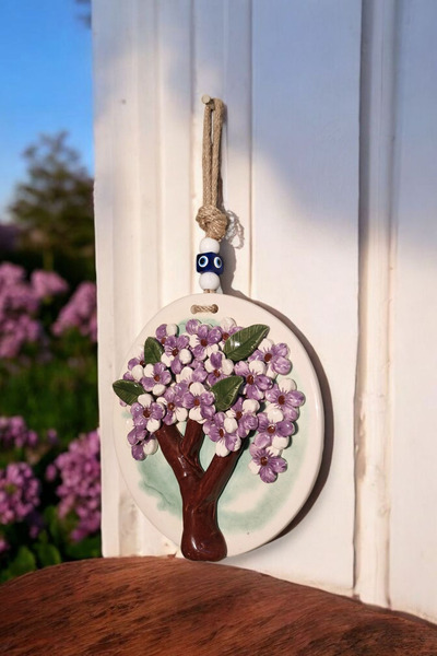 Revard Home Nazar Boncuklu Erguvan Ağacı Figürlü Seramik El Yapımı Dekoratif ...