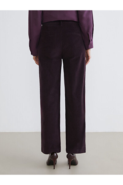 LC Waikiki Vizyon New Season Standard Fit Velvet Women's Trousers
