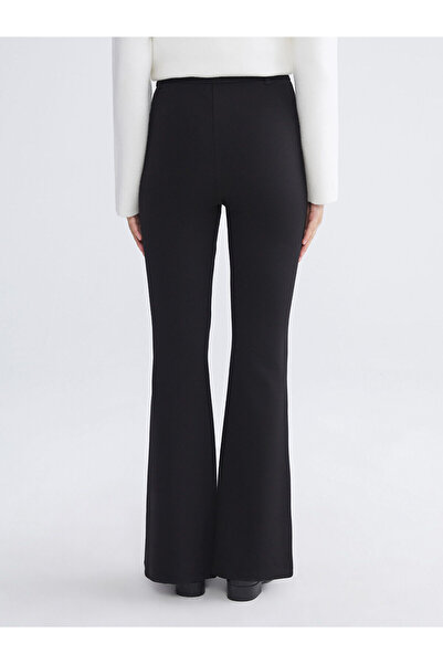 LC Waikiki Siyah Beli Lastikli Ispanyol Paça Kadın Pantolon