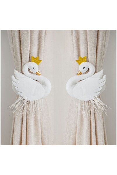Leobabyroom 2'li Kuğu Perde Bağı Bebek Odası Dekorasyonu Perde Süsü