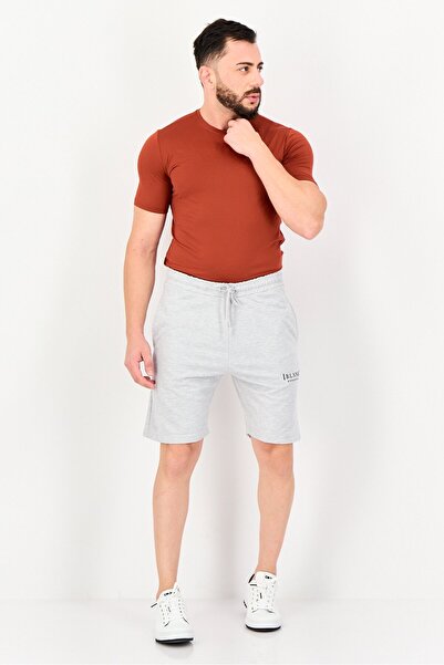 BLANK ESSENTIALS Men Brand Logo Basic Shorts, Grey