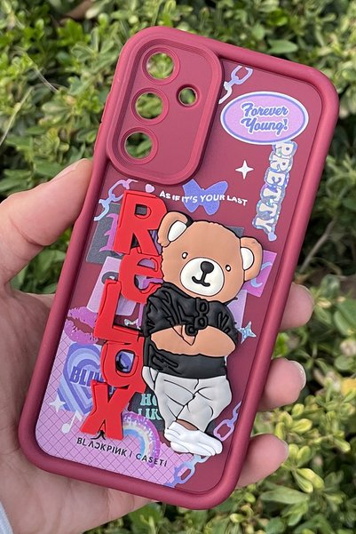 CEPSTOK Samsung Galaxy A05S Compatible Case Anti-Knock Silicone Cover with Teddy Bear