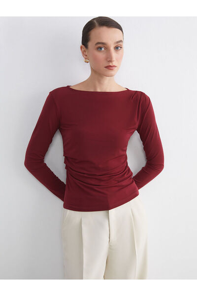 LC Waikiki Μπλούζα με κορδόνια με λαιμόκοψη σε σχήμα καγιάρας