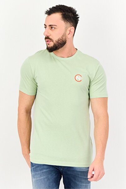 Nautica Men Crew Neck Short Sleeve Embroidered T-Shirt, Sage Green
