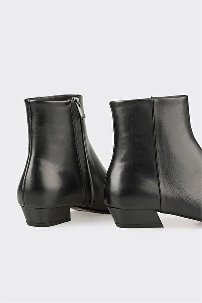 Elle Shoes Siyah Deri Kadın Klasik Bot