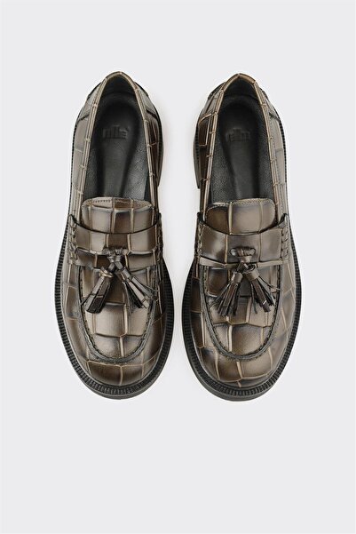 Elle Shoes Yeşil Deri Kadın Günlük Ayakkabı