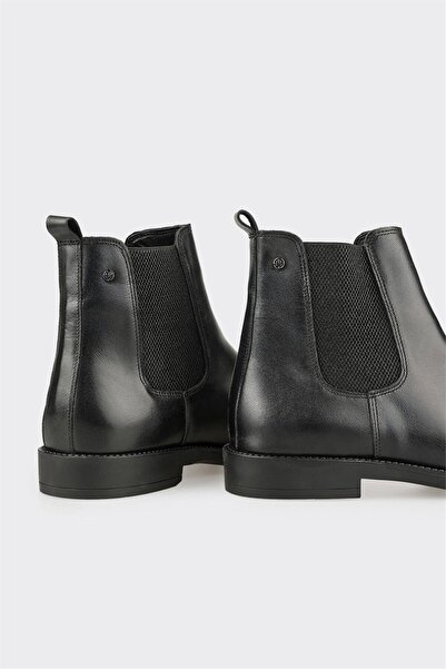 Elle Shoes Siyah Deri Erkek Günlük Bot