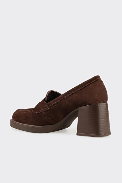 Elle Shoes Kahve Deri Kadın Ayakkabı