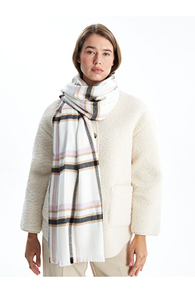 LC Waikiki Lilac Stripe Patterned Women's Scarf