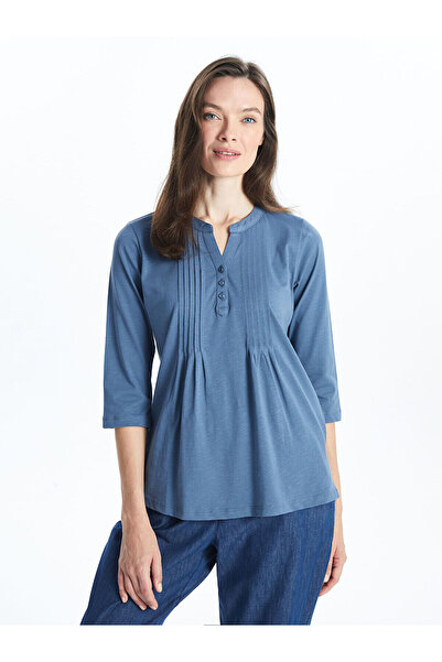 LC Waikiki Bluză pentru femei Indigo Choker Collar