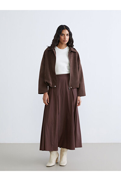 LC Waikiki Pleated Skirt with Zipper Waist