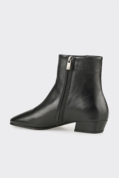 Elle Shoes Siyah Deri Kadın Klasik Bot