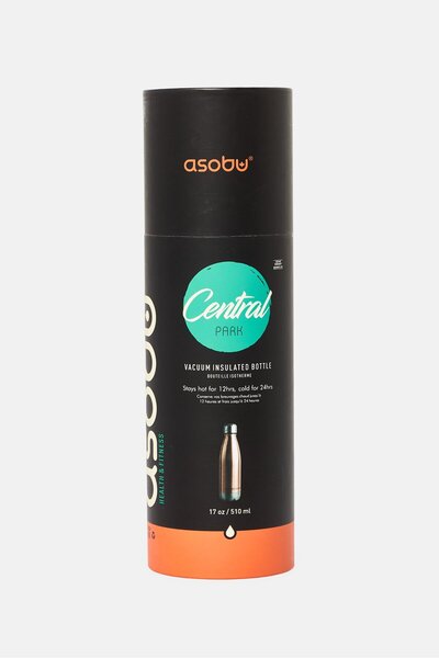 Asobu زجاجة مياه معزولة بالفراغ من الفولاذ المقاوم للصدأ سعة 510 مل، لون برونزي