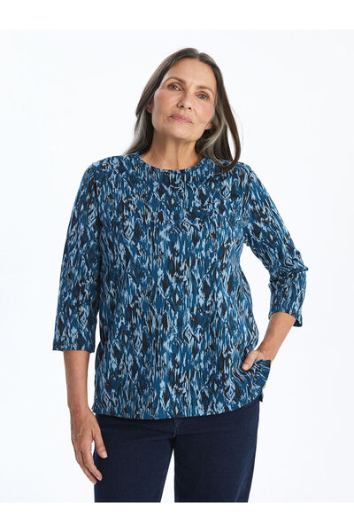 LC Waikiki Bluză de damă cu model cu guler rotund