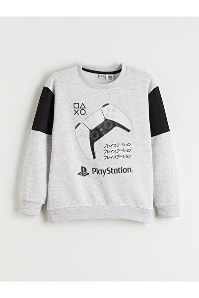 LC Waikiki Φούτερ για αγόρια με στάμπα PlayStation με λαιμόκοψη