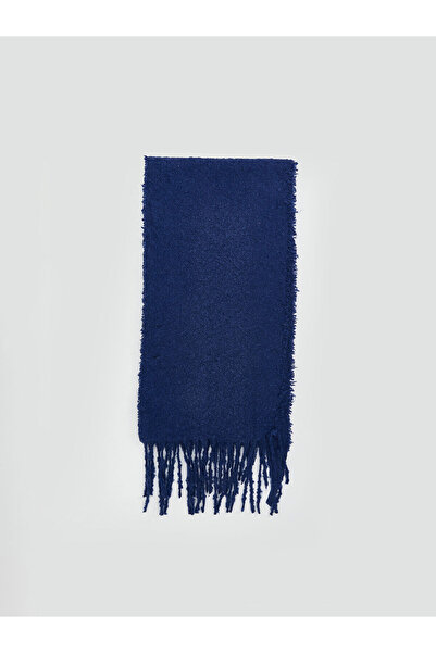 LC Waikiki Navy Blue Plain Tasseled Women's Scarf