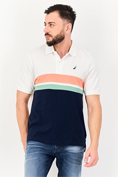 Nautica Men Regular Fit Embroidered Logo Short Sleeve Polo Shirt, Multicolor