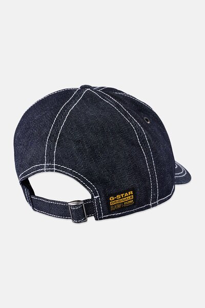 G-STAR RAW Men Brand Logo Denim Cap, Blue