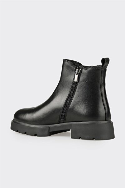 Elle Shoes Siyah Deri Kadın Günlük Bot