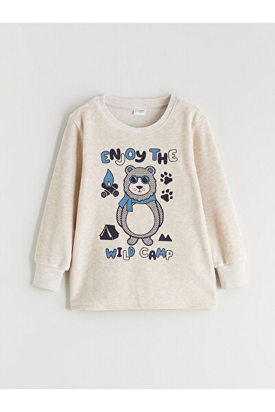 LC Waikiki Vizyon Yeni Sezon Kadife Baskılı Erkek Çocuk Pijama Takımı