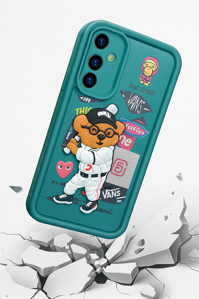 CEPSTOK Galaxy A05S Case Anti-Shock Silicone Cover Compatible with Teddy Bear