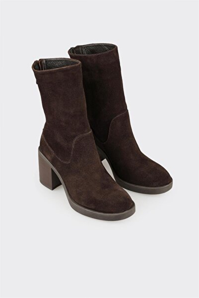Elle Shoes Kahve Deri Kadın Günlük Bot